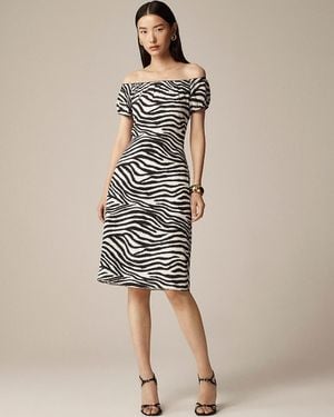 J.Crew Off-The-Shoulder Slip Dress - Natural