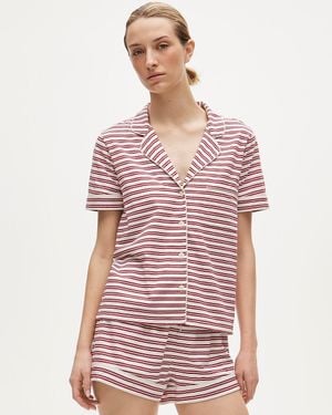 J.Crew Short-Sleeve Pajama Short Set - Red