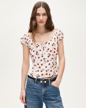 J.Crew Cap-Sleeve Top - Pink