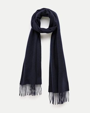 J.Crew Cashmere Scarf With Fringe - Blue