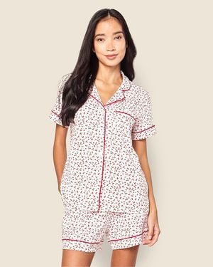 J.Crew Petite Plume Pima Cotton Short Set - White