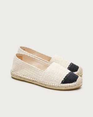 J.Crew Made-In-Spain Two-Tone Crochet Espadrilles - Natural