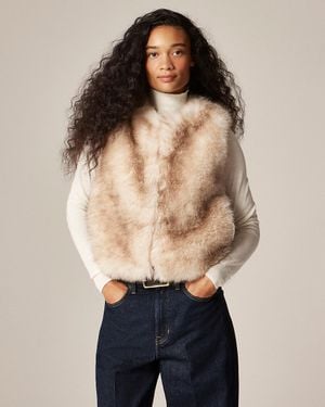 J.Crew Faux-Fur Vest - Blue