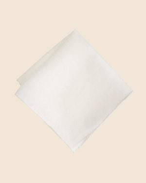 J.Crew White Linen Pocket Square