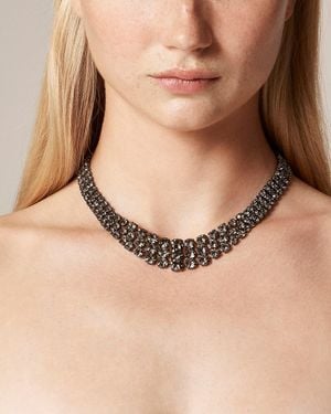 J.Crew Crystal Collar Necklace - Brown