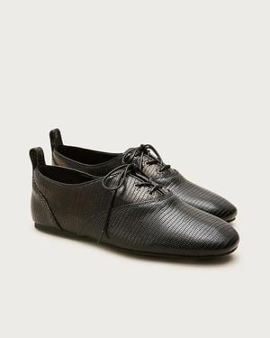 J.Crew Verona Lace-Up Flats - Black