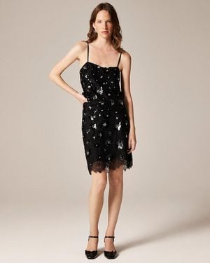 J.Crew Collection Lace-Trim Skirt With Embellishments - Natural