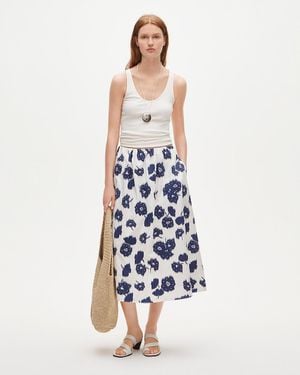 J.Crew Tall Beckett Midi Skirt - White