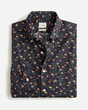 J.Crew Slim Secret Wash Cotton Poplin Shirt - Blue