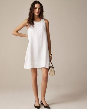 J.Crew Tall Maxine Button-Back Dress - White