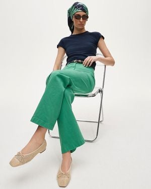 J.Crew Sophie Open-Weave Ballet Flats - Green