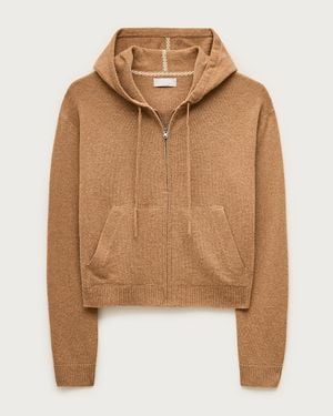 J.Crew Cashmere Full-Zip Hoodie - Brown