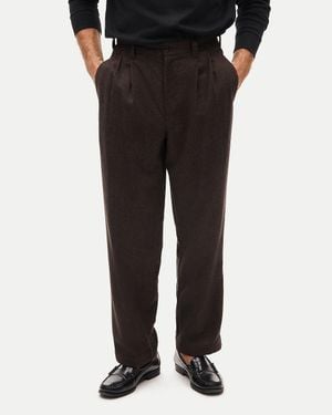 J.Crew Relaxed-Fit Double-Pleated Trouser - Black
