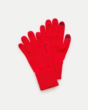 J.Crew Cashmere Tech-Touch Gloves - Red