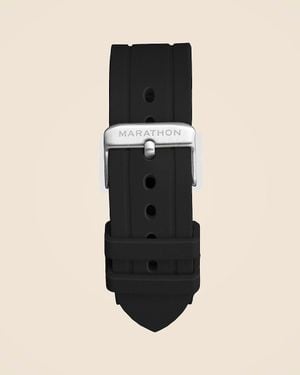 J.Crew Marathon Watch Company 22Mm Two-Piece Rubber Dive Watch Strap - Black