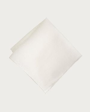 J.Crew White Linen Pocket Square