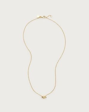 J.Crew Vermeil Heart And Arrow Charm Necklace - White