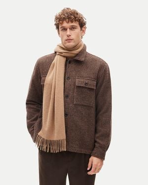 J.Crew Cashmere Scarf With Fringe - Brown