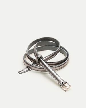 J.Crew Berkeley Skinny Belt - Metallic