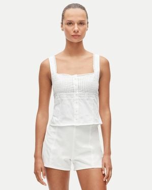 J.Crew Pintuck Tank Top - White