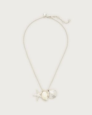 J.Crew Shell Charm Necklace - White
