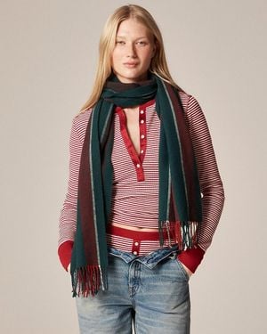 J.Crew Wool-Blend Scarf - Red