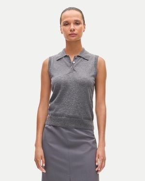 J.Crew Cashmere Polo Sweater Shell - Blue