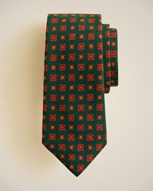J.Crew Italian Wool Twill Tie - Green