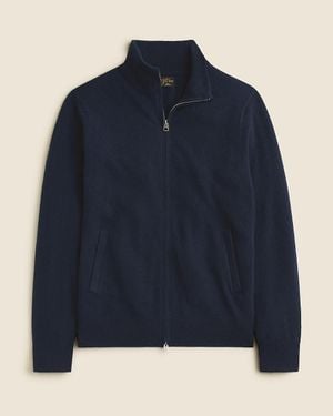 J.Crew Cashmere Full-Zip Sweater - Blue