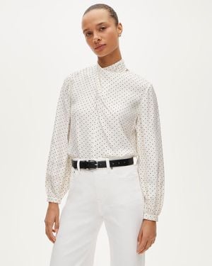 J.Crew Scarf-Neck Shirt - White