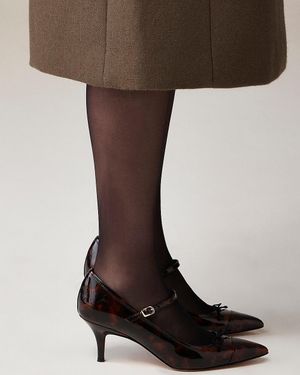 J.Crew Made-In-Italy Colette Cap-Toe Pumps - Brown