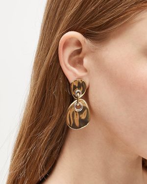 J.Crew Round Grommet Drop Earrings - Brown