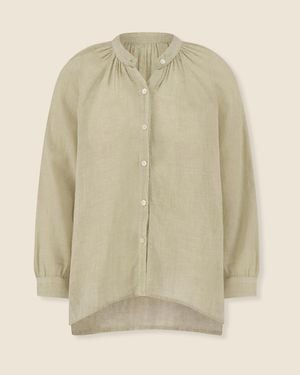 J.Crew Lemlem Mita Button-Up Blouse - Natural