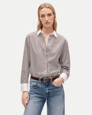 J.Crew Esme Relaxed-Fit Button-Up Shirt - Gray