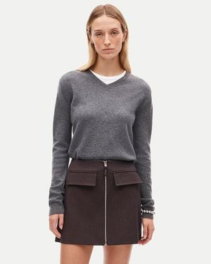 J.Crew Fairfax Zipper Mini Skirt - Gray