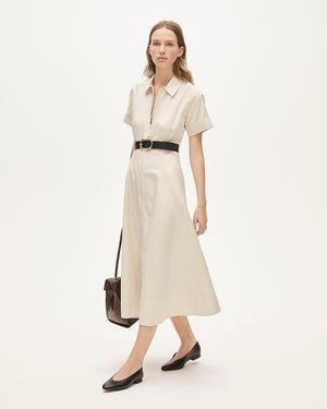 J.Crew Zip-Up Shirt-Dress - Natural