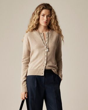 J.Crew Perfect Cashmere Cardigan - Natural