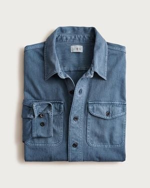 J.Crew Herringbone Workshirt - Blue