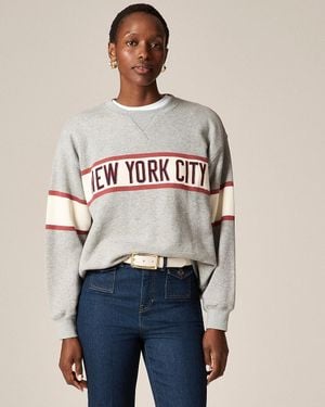 J.Crew "Relaxed-Fit "New York City" Graphic Crewneck - Natural