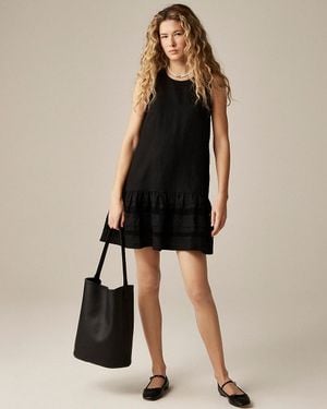 J.Crew Maxine Ruffle-Trim Dress - Black