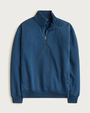 J.Crew '83 Fleece Quarter-Zip Sweatshirt - Blue