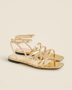 J.Crew New Capri Strappy Sandals - Metallic
