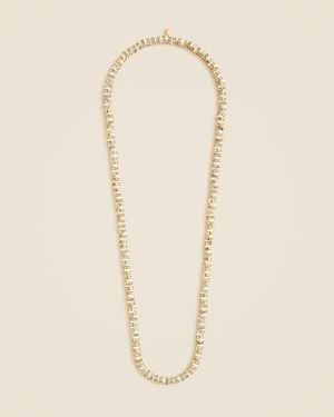 J.Crew Striped Crystal Necklace - Natural