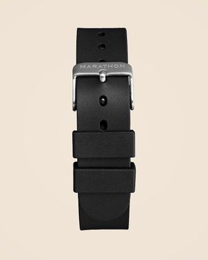 J.Crew Marathon Watch Company 22Mm Two-Piece Rubber Dive Watch Strap - Black