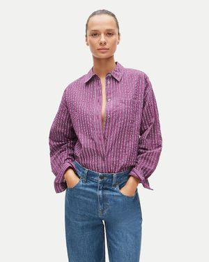 J.Crew Petite Étienne Oversized Shirt - Purple