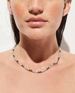 J.Crew Small Bead And Pearl Necklace - Natural