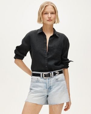 J.Crew Mid-Rise A-Line Denim Short - Black