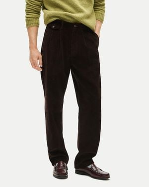 J.Crew Relaxed-Fit Double-Pleated Corduroy Pant - Black