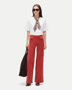 J.Crew Tall Wide-Leg Trouser - Red