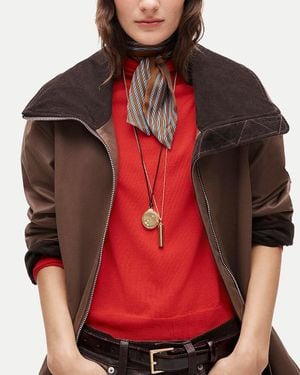 J.Crew Skinny Silk Scarf - Red